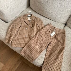 Rylee and Cru plaid blazer and pant set